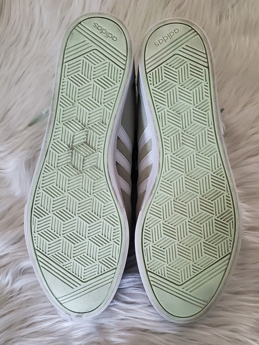Adidas Women's Light Green Suede Court Sneakers | Lace-Up Casual Shoes Size 10 - Picture 9 of 9